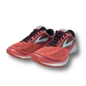 Brooks GHOST 10 Women's Running Shoes Womens Size 11.5 - Orange Pink And Teal